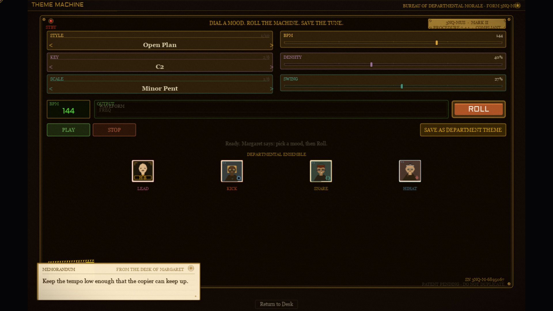Theme machine screenshot